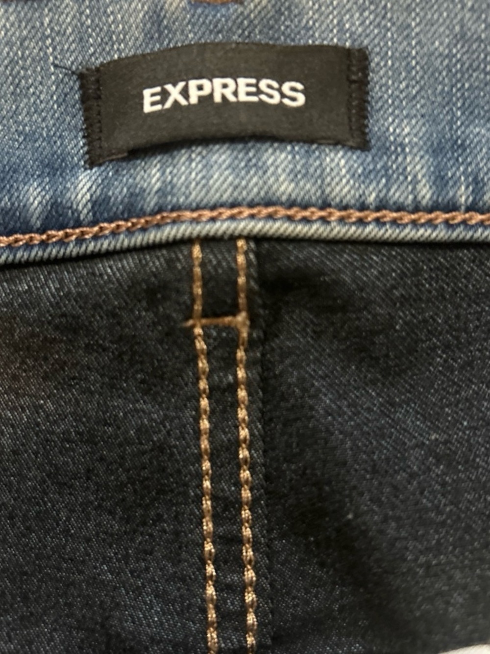 Express Light Blue Jeans - Classic Straight Fit - Picture 4 of 5